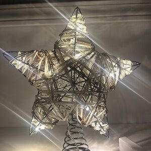 Light up star Christmas tree topper.